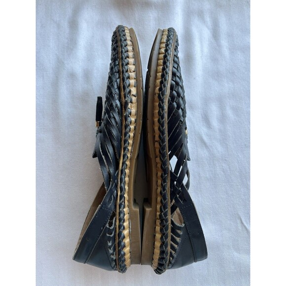 DesiHangover Chief Navy Blue Leather Woven Huarache Slip On Loafer Men’s Size 11 - Picture 7 of 12